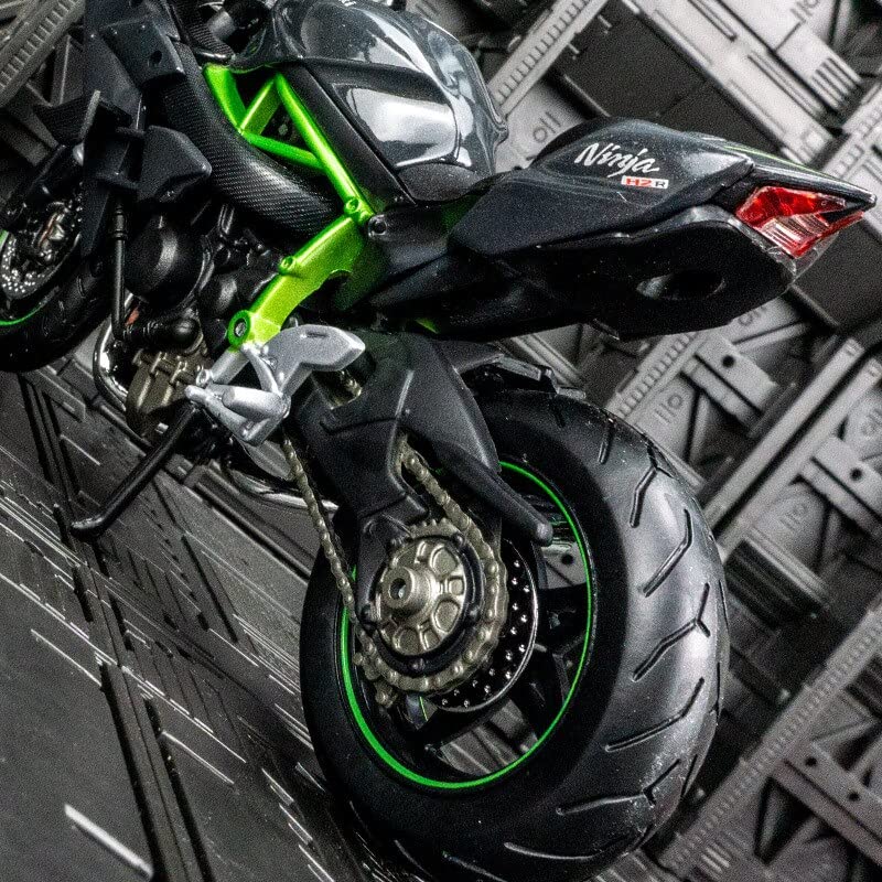 RC バイク 1/4スケール シルバー/ブラック New Ray 42443A Kawasaki ZX-10R Ninja Motorcycle Green 1/12